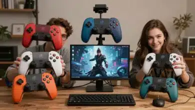 Personagens de diferentes jogos famosos em consoles e PCs, simbolizando conexão entre plataformas